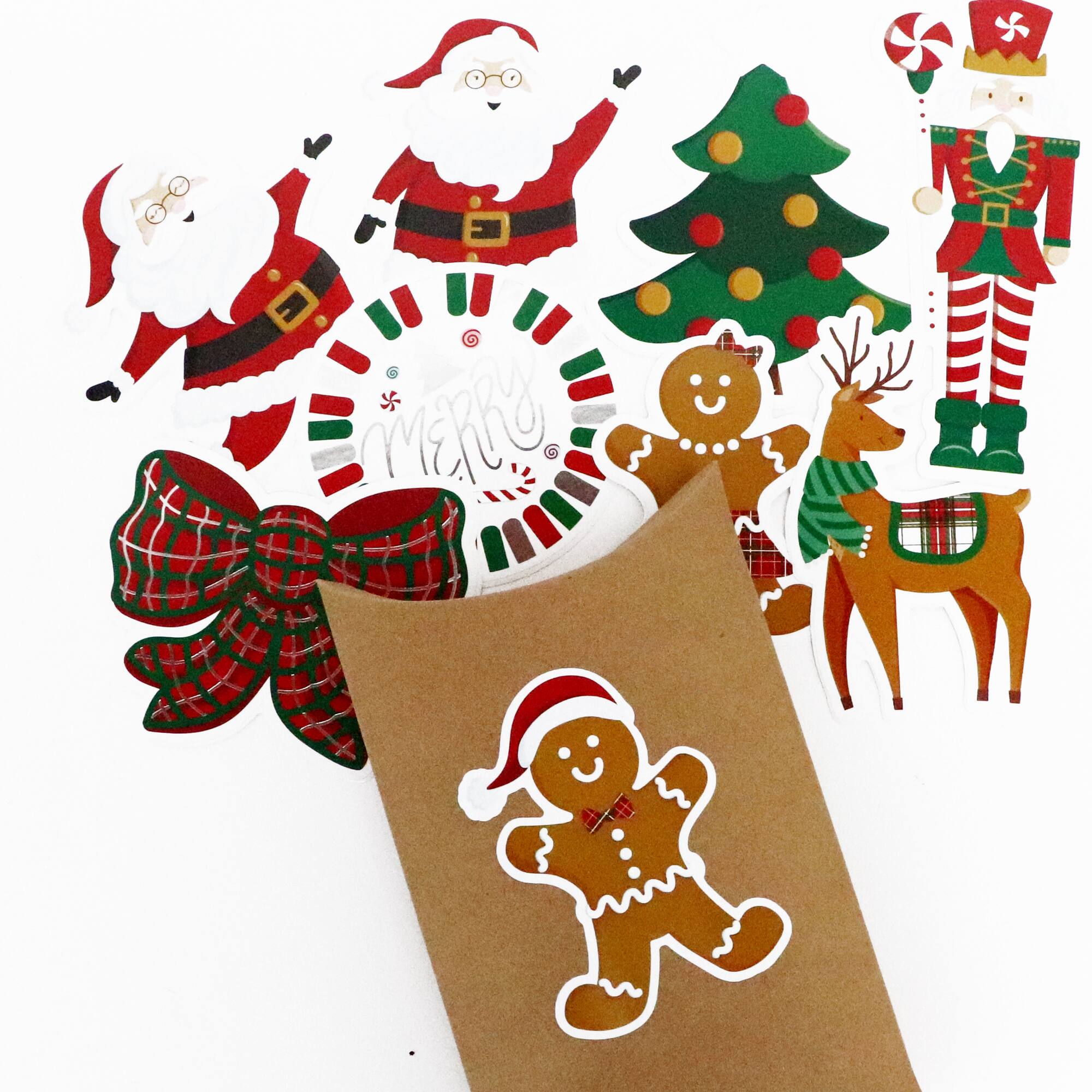 Peppermint Plaid Vinyl Die-Cut Stickers by Recollections™